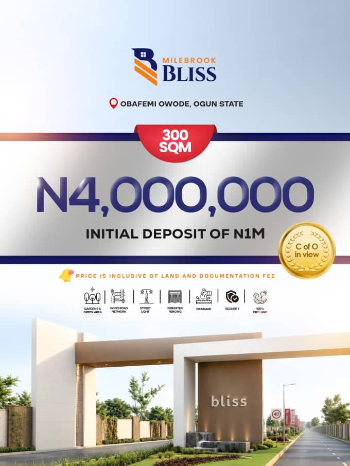 Land for Sale at Milebrook Bliss, Obafemi Owode, Ogun
