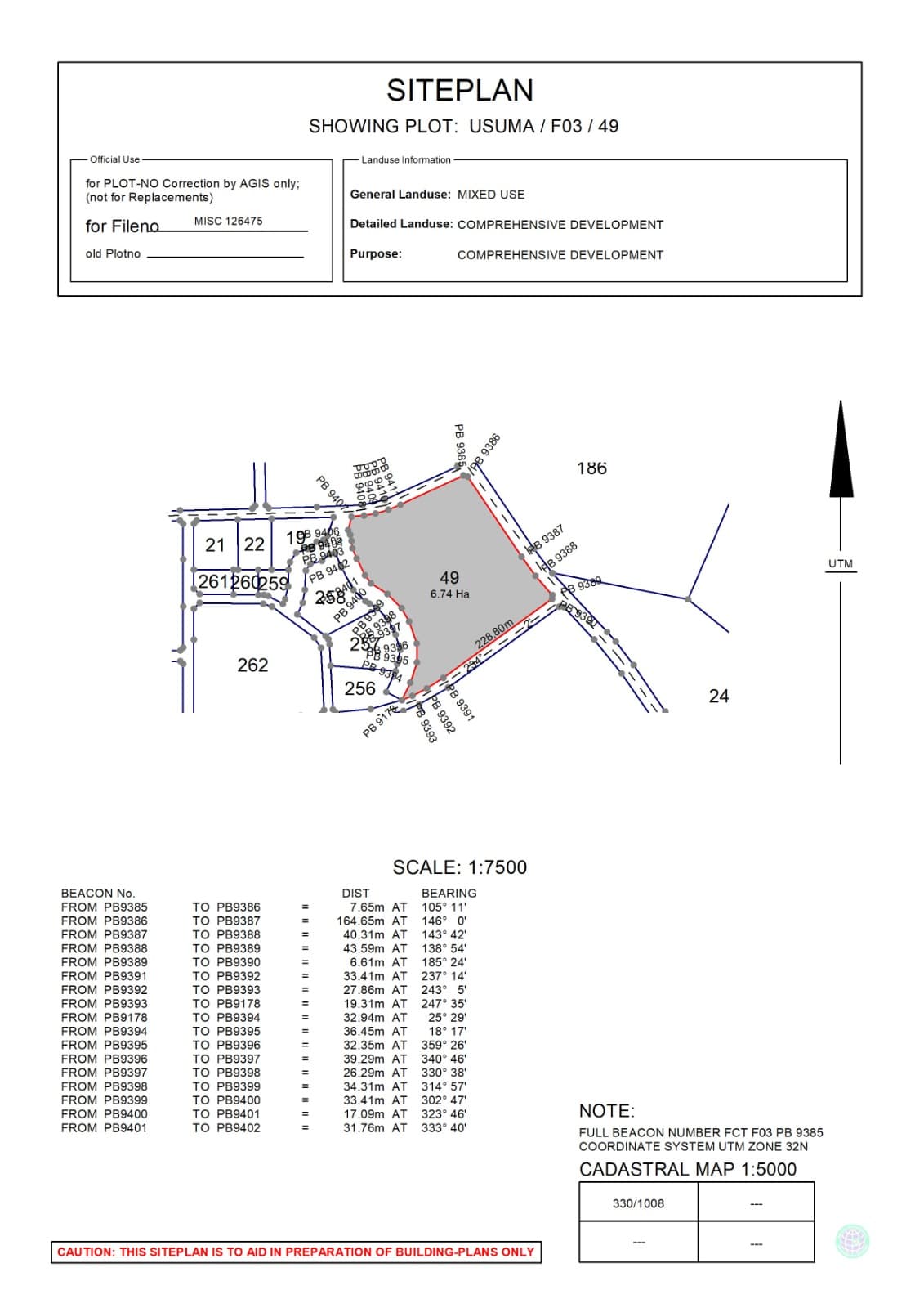 6.74 Hectares of Land for Sale at Katampe Extension, Abuja