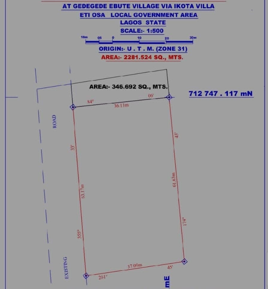 2,281 sqm Land Joint Venture at Ikota GRA, Lagos