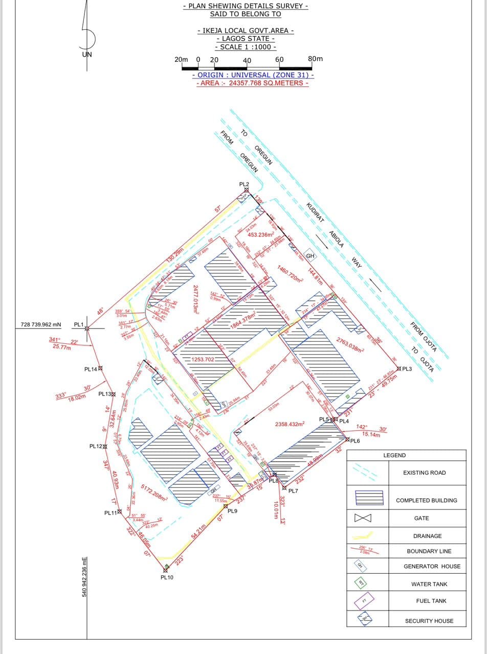 Land for Sale on Kudirat Abiola Way, Oregun, Ikeja, Lagos