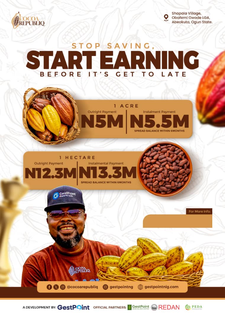 Cocoa Farmland for Sale in Ogun State