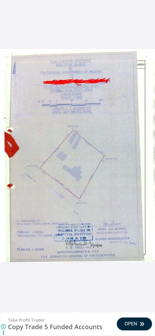 Land for Sale in Ikoyi, Lagos