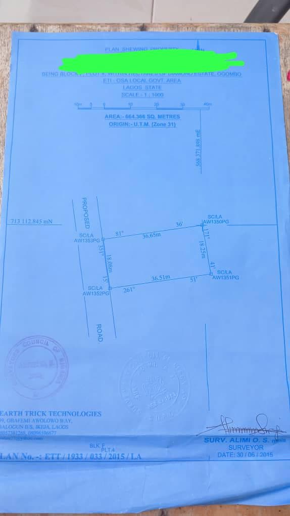664 Sqm Land for Sale in Diamond Estate Phase 2, Ogombo
