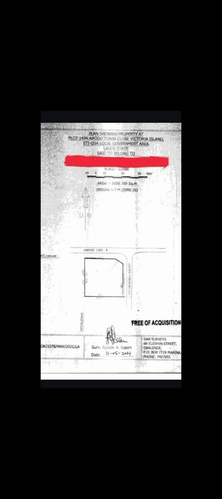 Land for Joint Venture at Victoria Island, Lagos